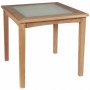 33 inch (b j) square dining table with frosted glass top (tb-l025)